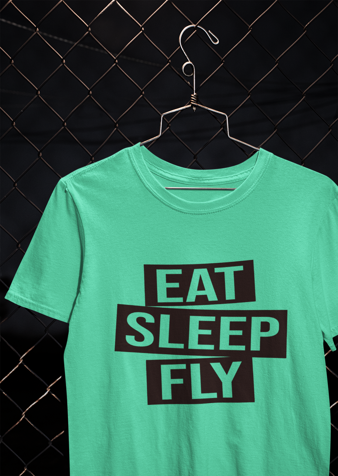 Eat Sleep Fly Pilot Mens Half Sleeves T-shirt- FunkyTeesClub
