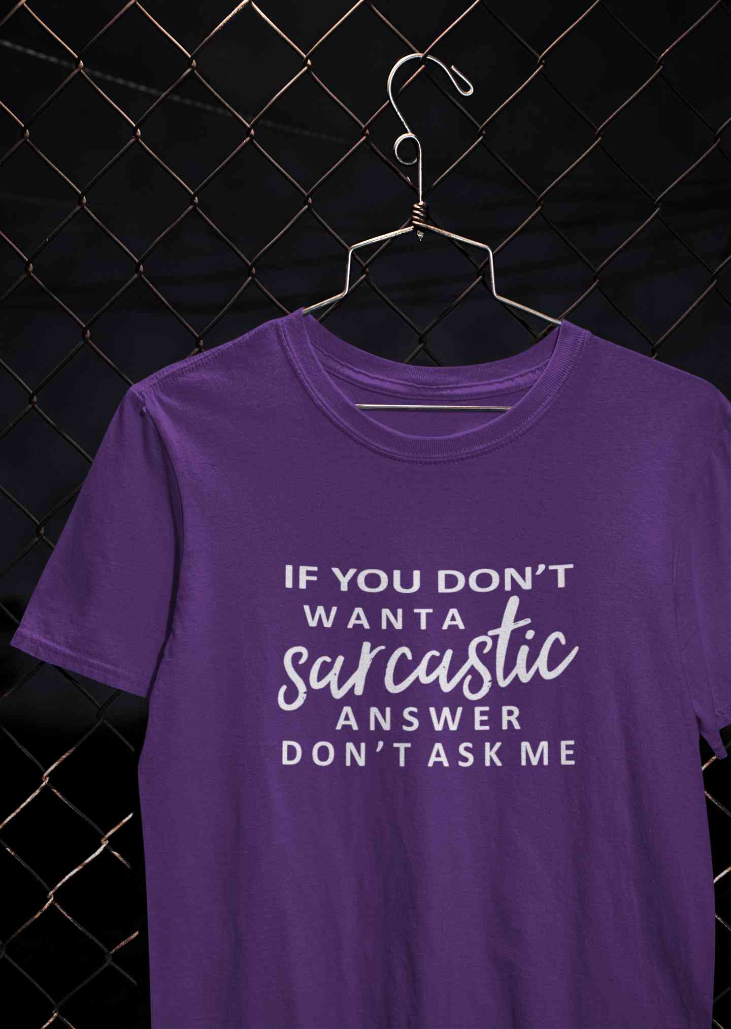 If You Do Not Sarcastic Answer Typography Mens Half Sleeves T-shirt- FunkyTeesClub