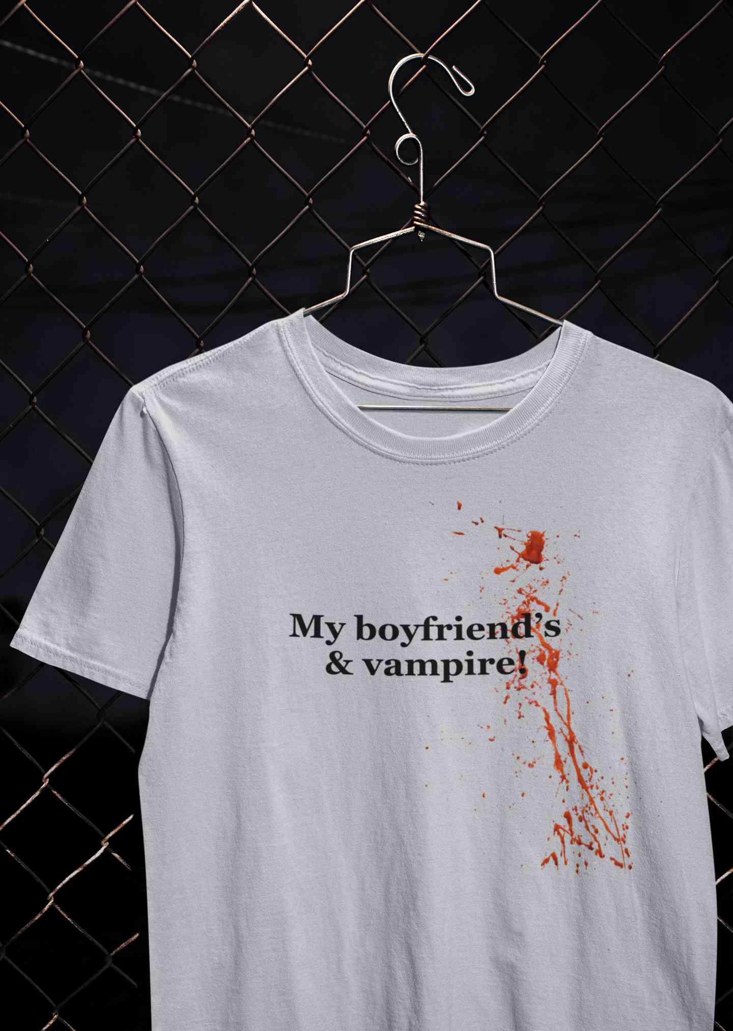 My Boyfriends And Vampire Women Half Sleeves T-shirt- FunkyTeesClub