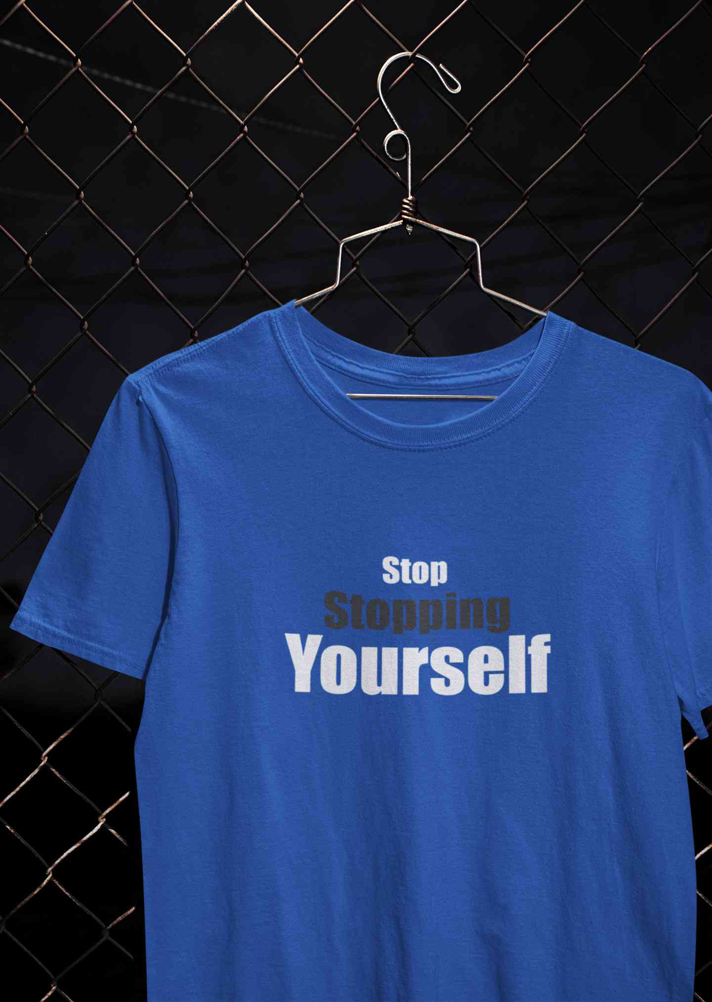 Stop Stopping Yourself Minimals Mens Half Sleeves T-shirt- FunkyTeesClub