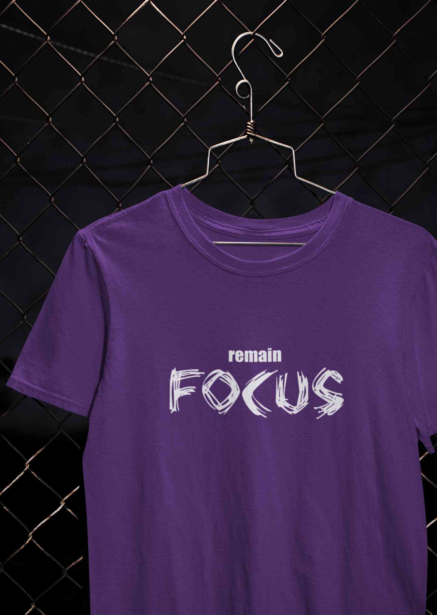 Remain Focus Minimals  Mens Half Sleeves T-shirt- FunkyTeesClub