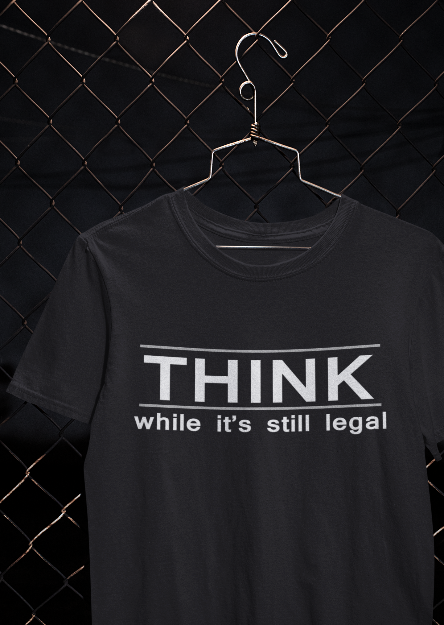 Think While Its Still Legal Anti Government Mens Half Sleeves T-shirt- FunkyTeesClub