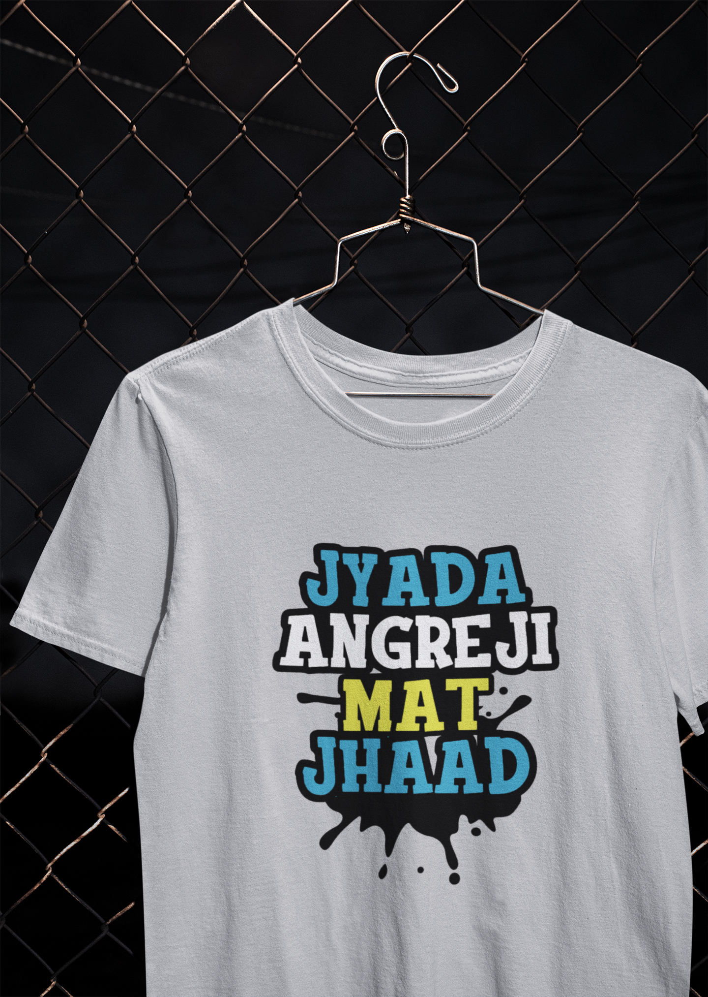 Angreji Mat Jhaad Desi Mens Half Sleeves T-shirt- FunkyTeesClub