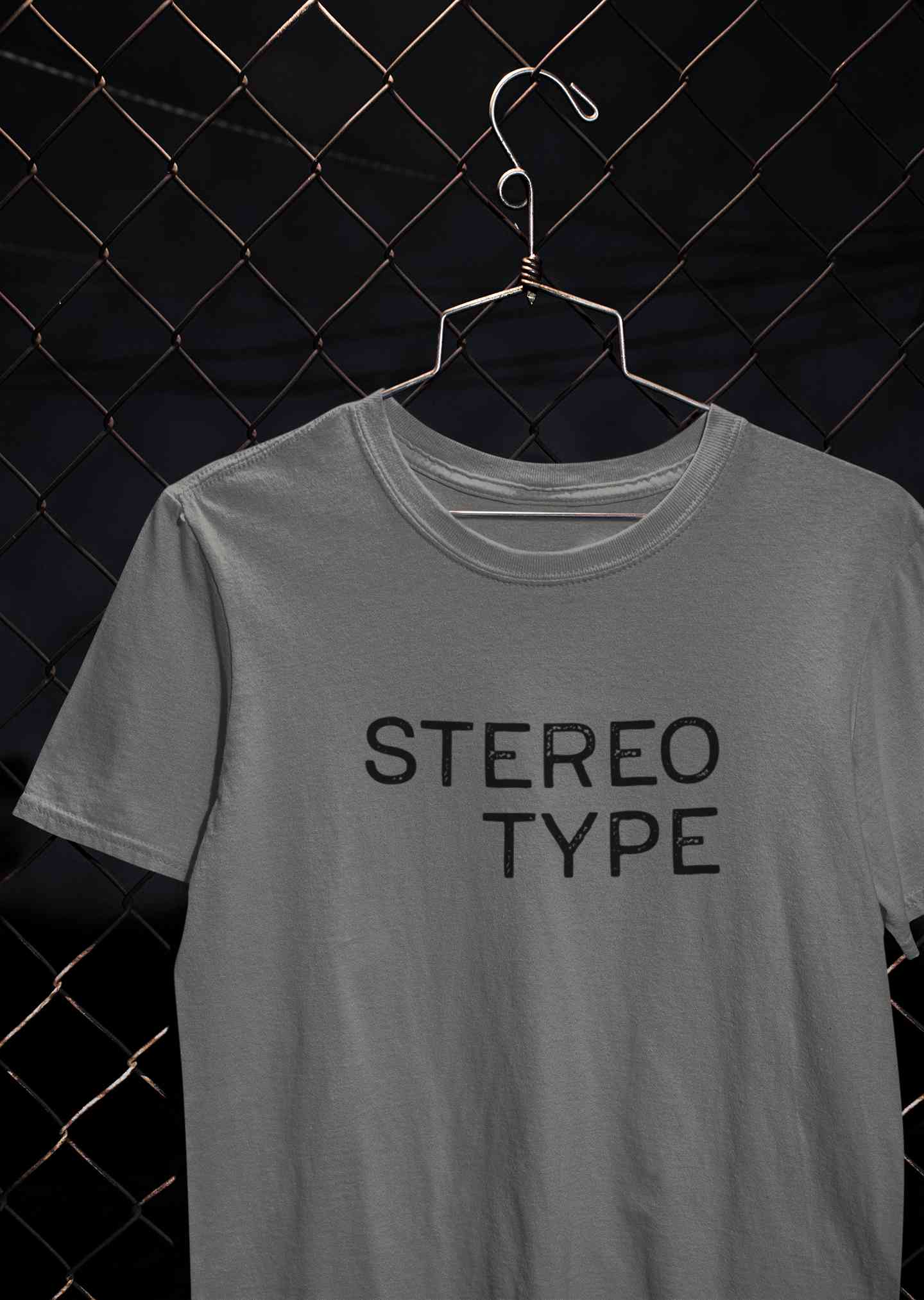 Stereotype Typography Mens Half Sleeves T-shirt- FunkyTeesClub