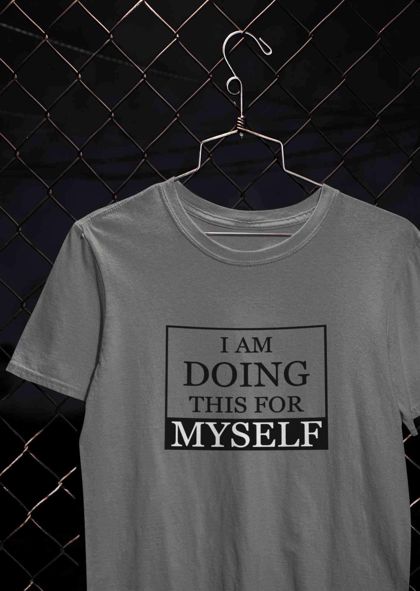 I am Doing This For Myself Typography Mens Half Sleeves T-shirt- FunkyTeesClub
