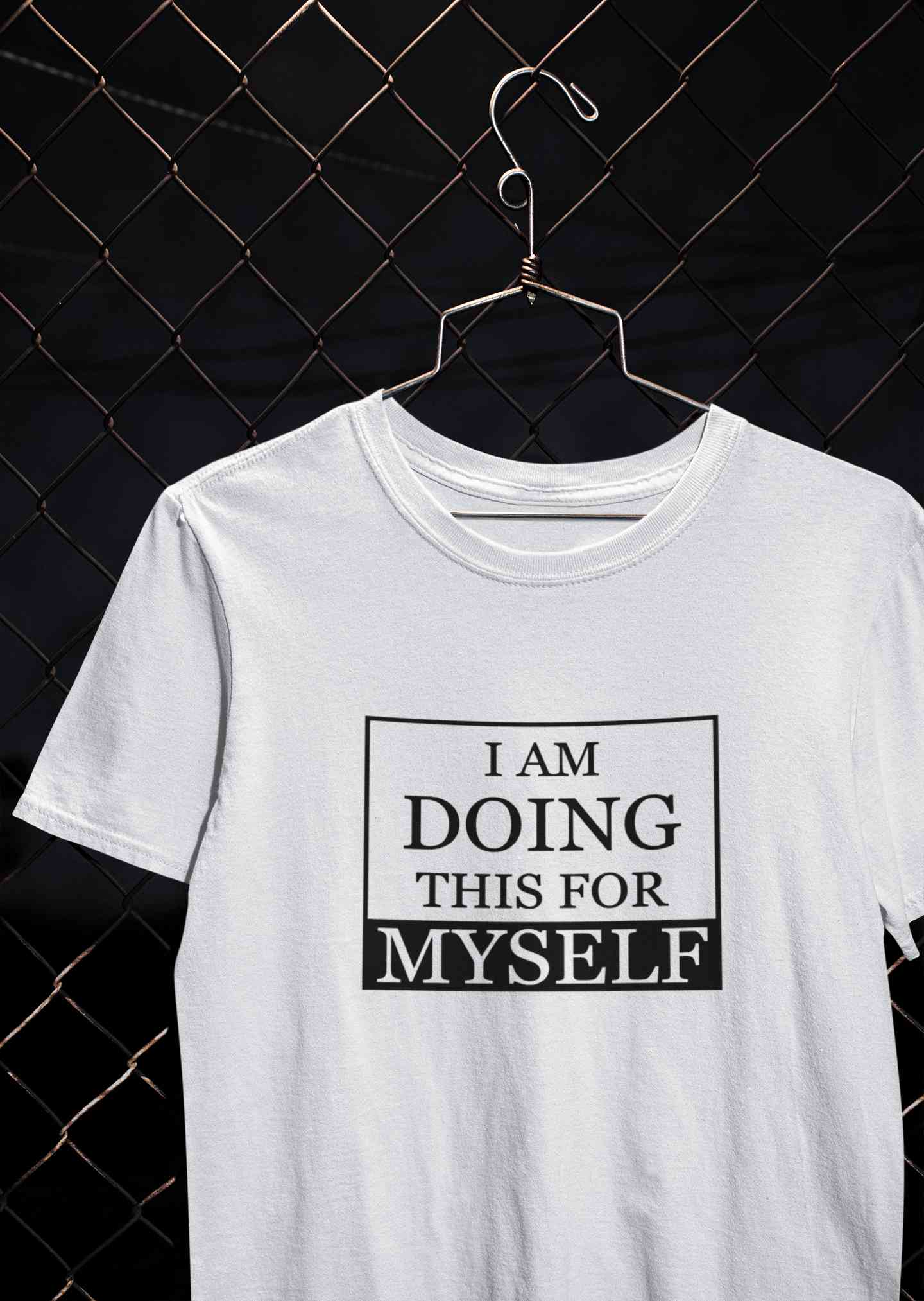 I am Doing This For Myself Typography Women Half Sleeves T-shirt- FunkyTeesClub