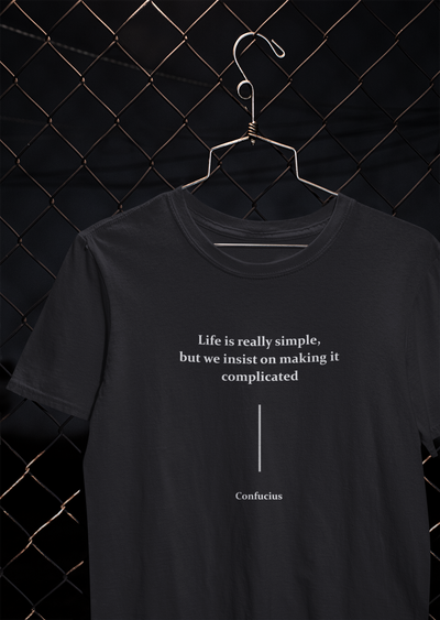 Life Is Really Simple Quotes Mens Half Sleeves T-shirt- FunkyTeesClub