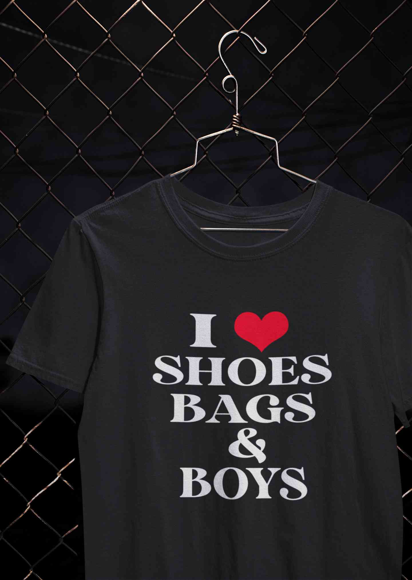 I Love Shoes Bags And Boys Women Half Sleeves T-shirt- FunkyTeesClub