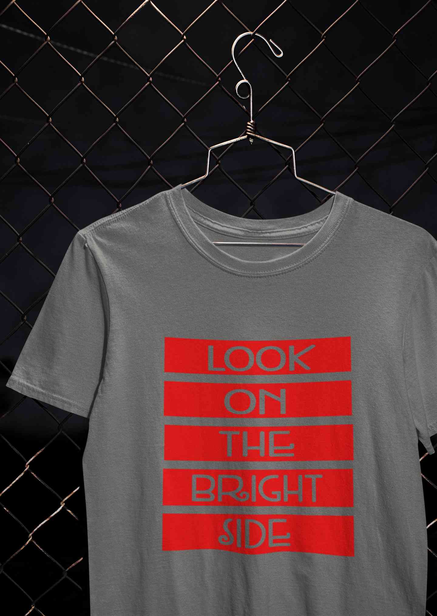 Look On The Bright Side Mens Half Sleeves T-shirt- FunkyTeesClub