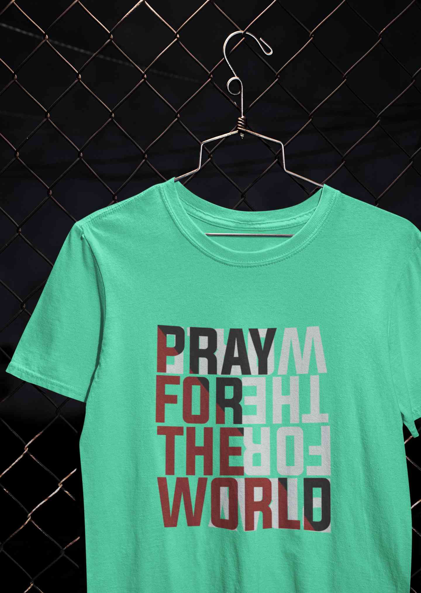 Pray For The World Women Half Sleeves T-shirt- FunkyTeesClub