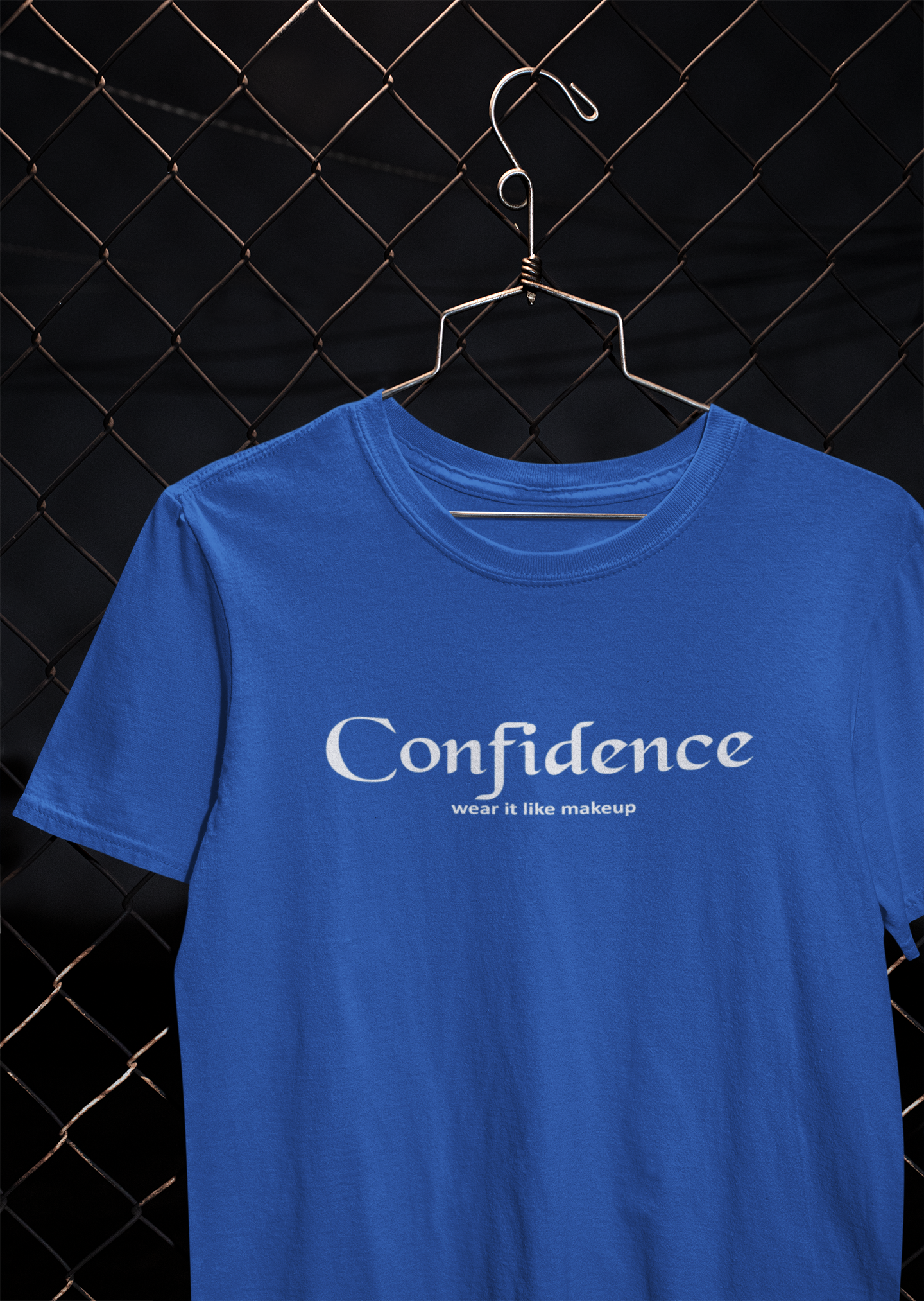 Confidence Wear It Like Makeup Quotes Women Half Sleeves T-shirt- FunkyTeesClub