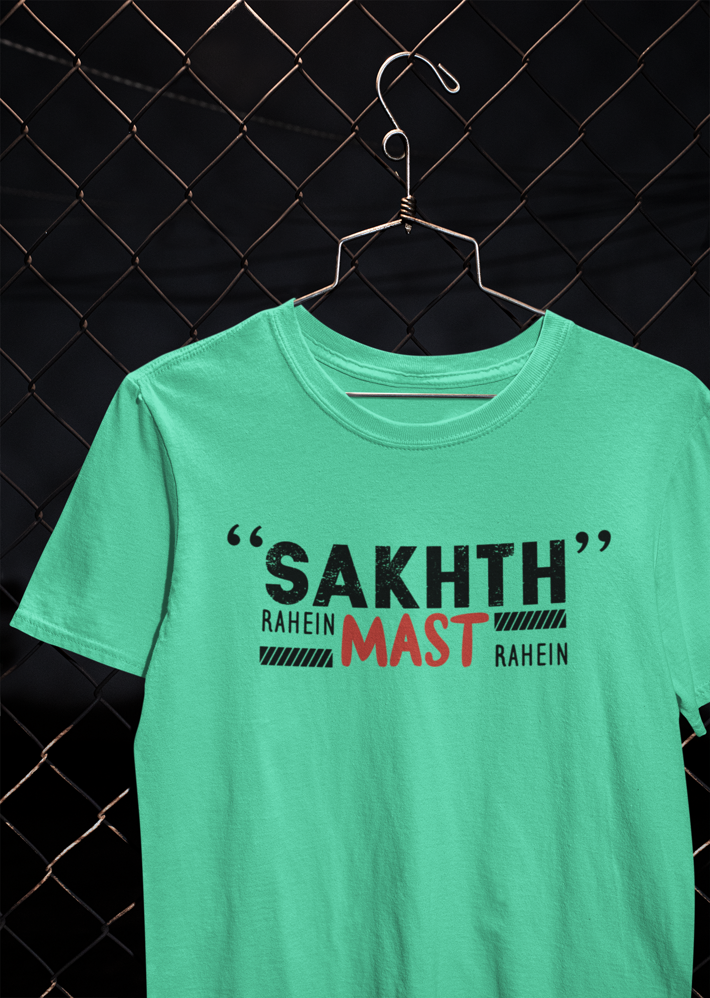 Sakht Rahe Mast Rahe Desi Mens Half Sleeves T-shirt- FunkyTeesClub