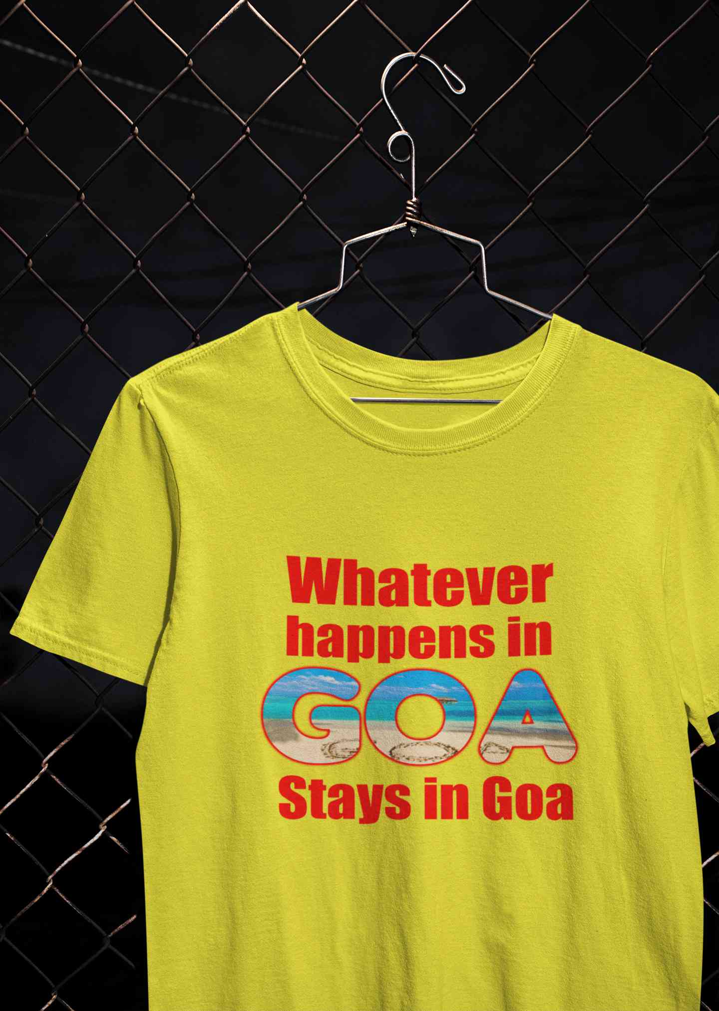 Whatever happens In Goa Stays In Goa Mens Half Sleeves T-shirt- FunkyTeesClub