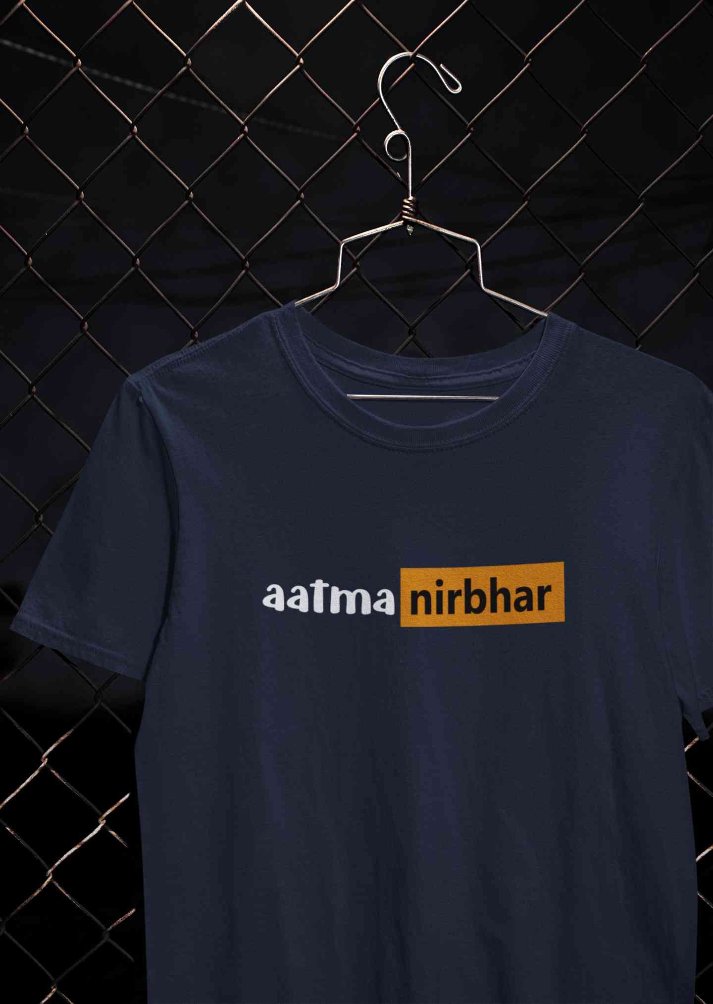 Aatmanirbhar  Women Half Sleeves T-shirt- FunkyTeesClub