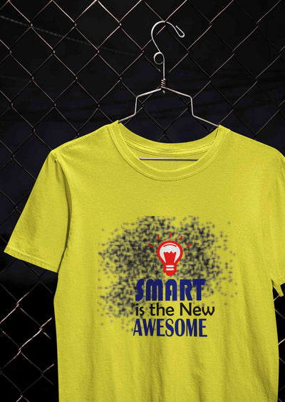 Smart Is Awesome Women Half Sleeves T-shirt- FunkyTeesClub