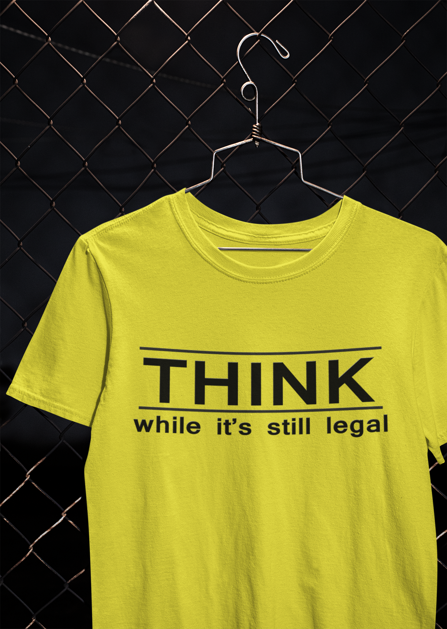Think While Its Still Legal Anti Government Mens Half Sleeves T-shirt- FunkyTeesClub