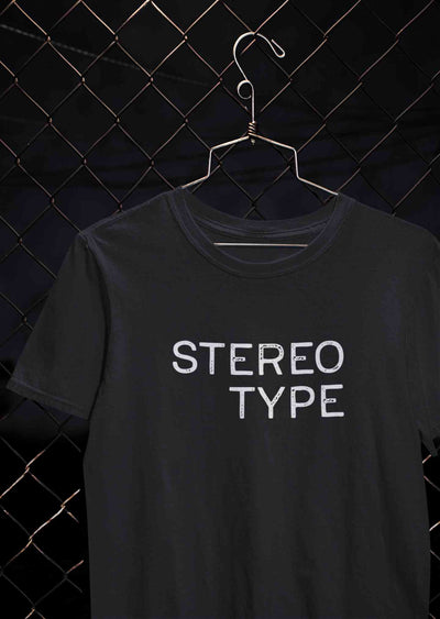 Stereotype Typography Mens Half Sleeves T-shirt- FunkyTeesClub