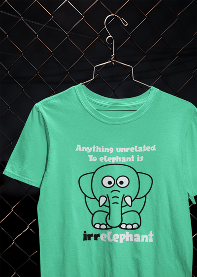 Irrelephant Funny Mens Half Sleeves T-shirt- FunkyTeesClub