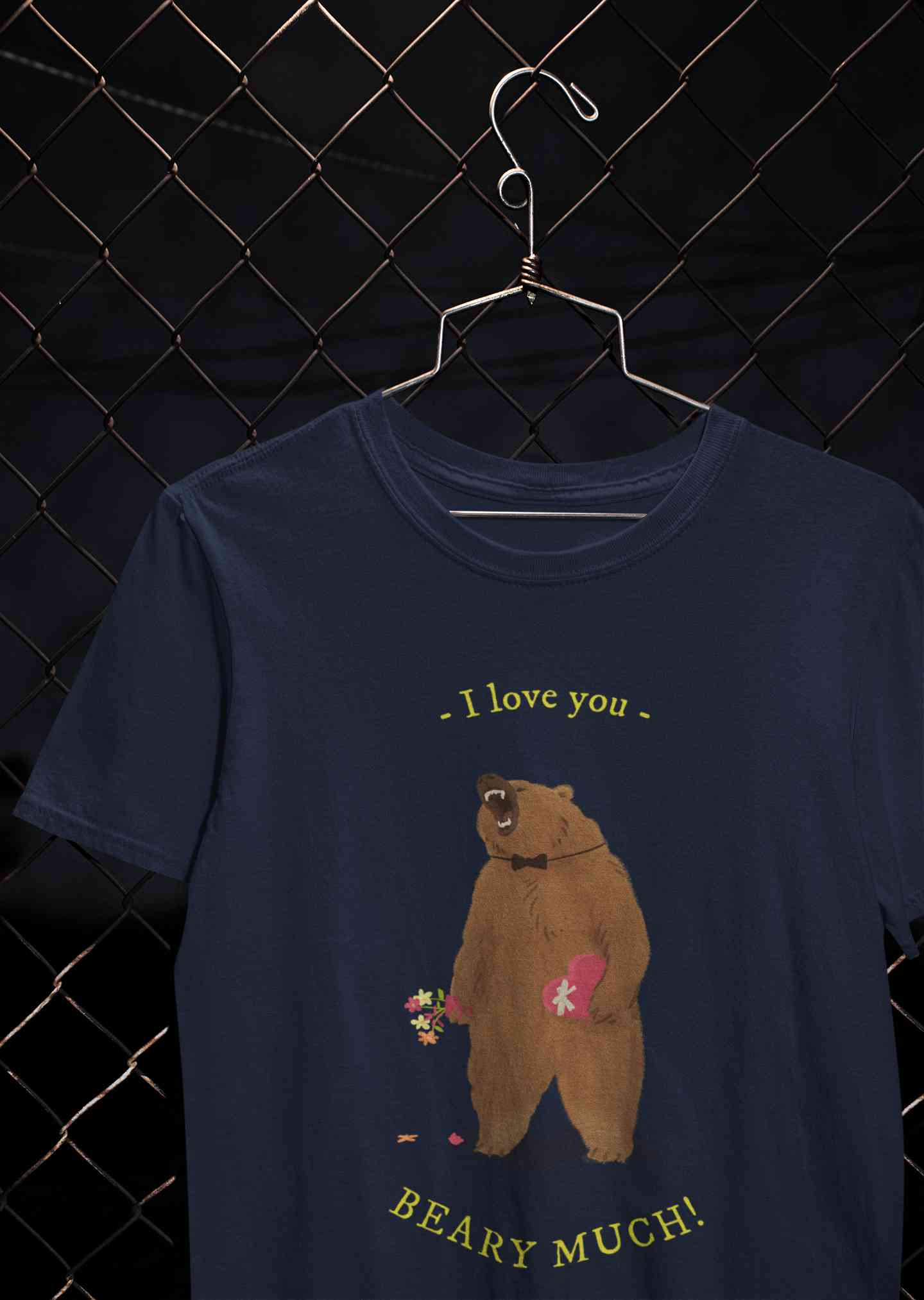 I Love You Beary Much Women Half Sleeves T-shirt- FunkyTeesClub