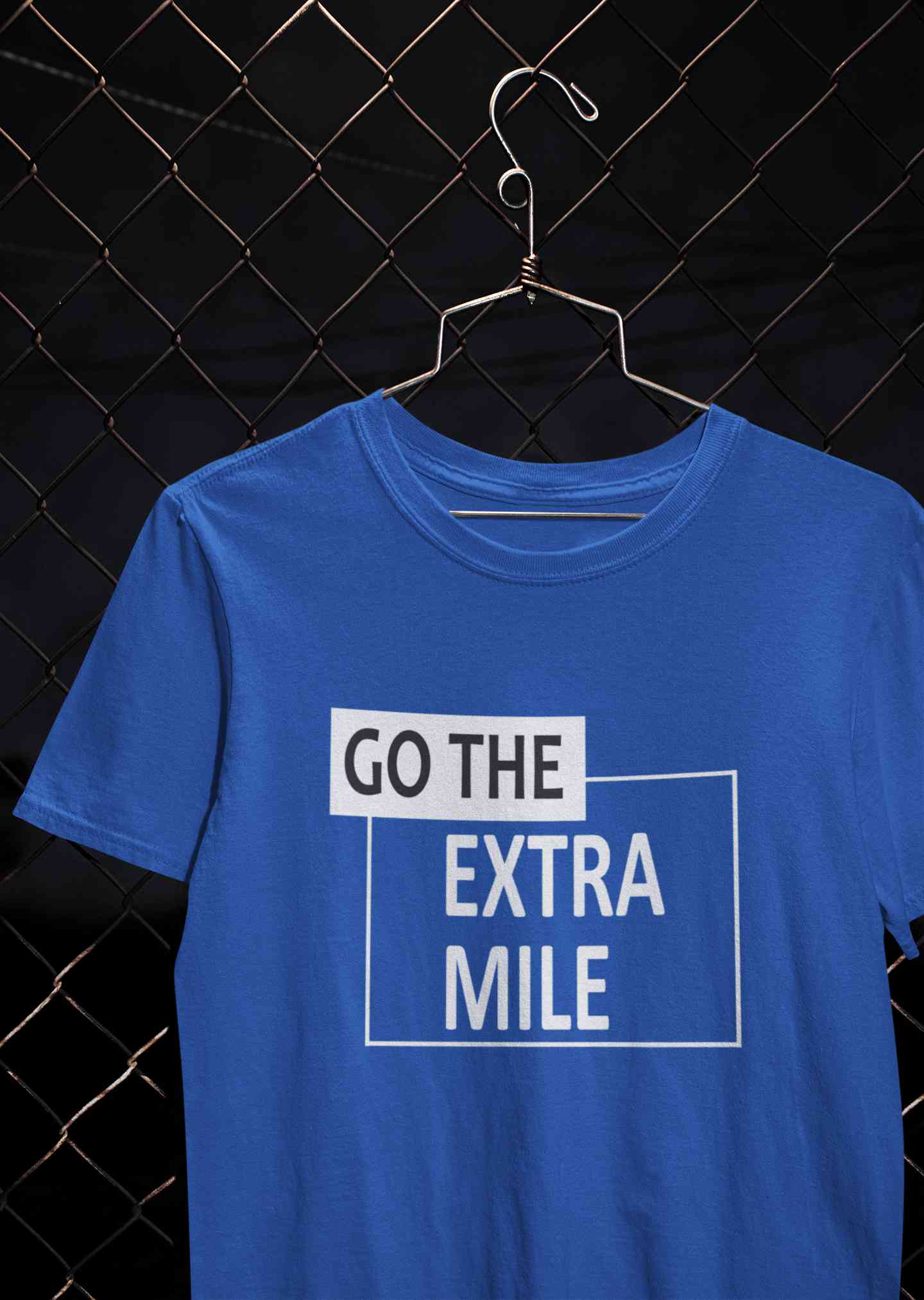 Go The Extra Mile Mens Half Sleeves T-shirt- FunkyTeesClub
