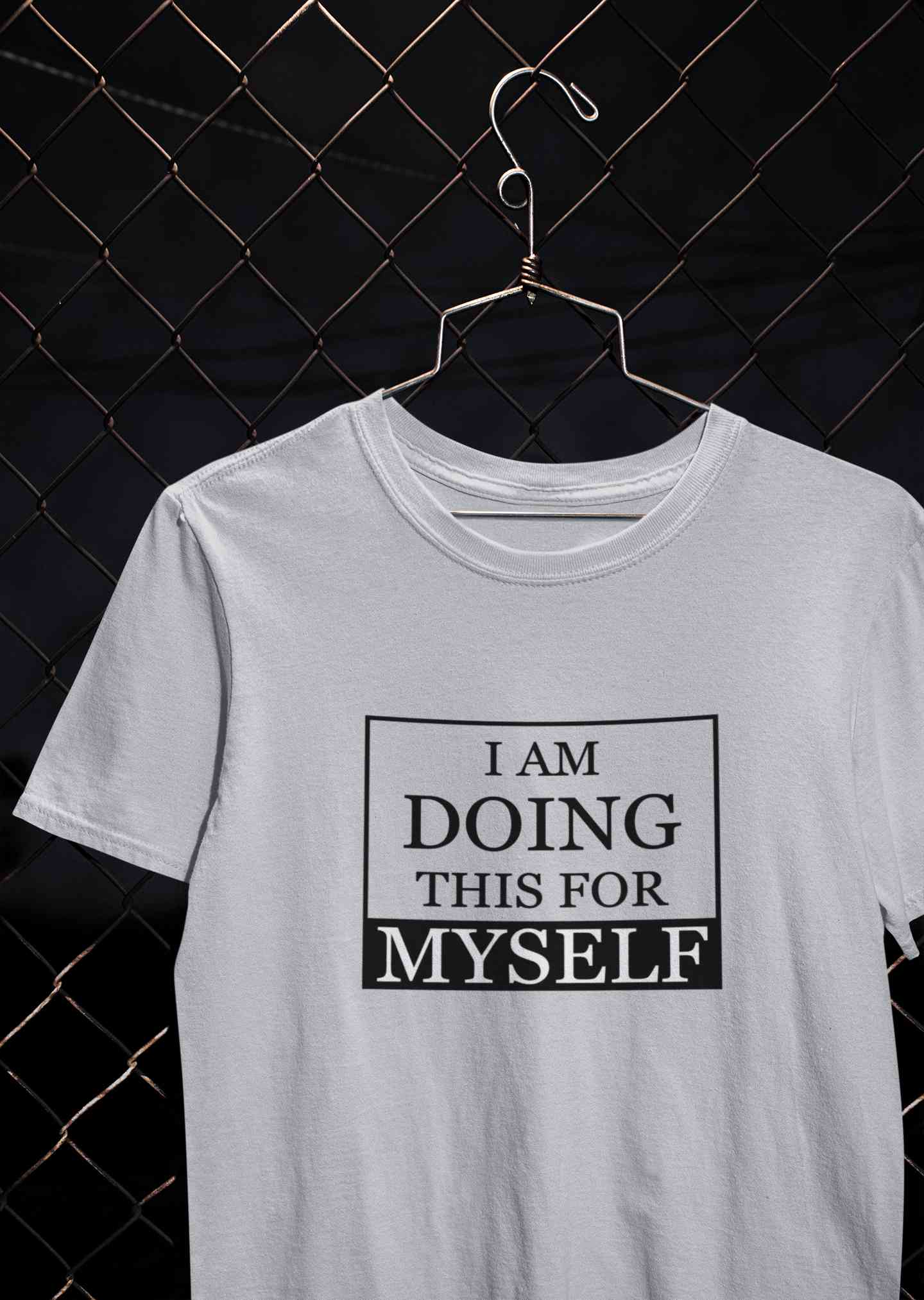 I am Doing This For Myself Typography Women Half Sleeves T-shirt- FunkyTeesClub