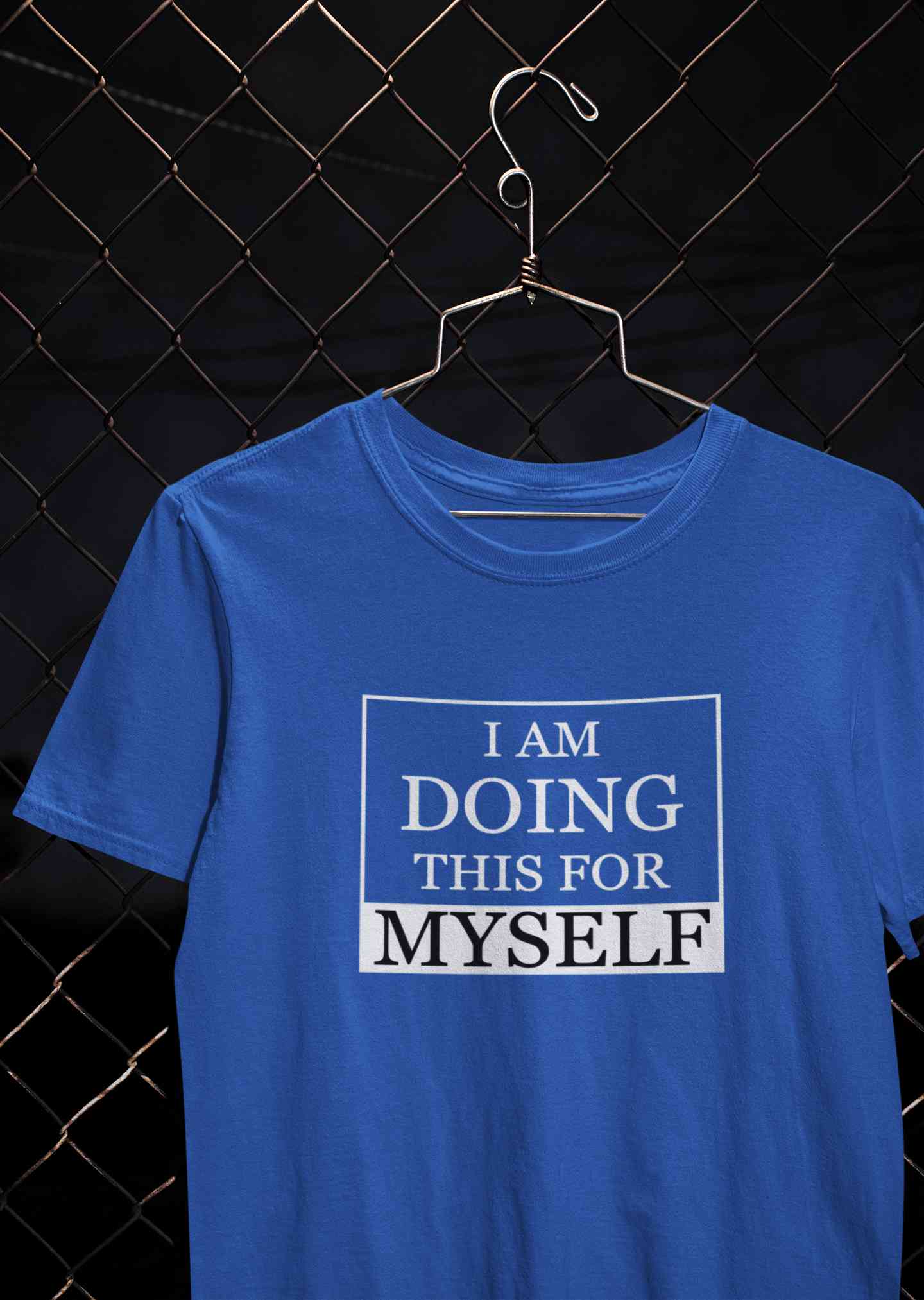 I am Doing This For Myself Typography Mens Half Sleeves T-shirt- FunkyTeesClub