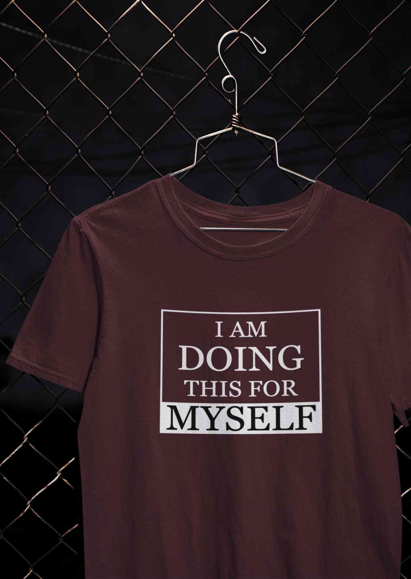I am Doing This For Myself Typography Mens Half Sleeves T-shirt- FunkyTeesClub