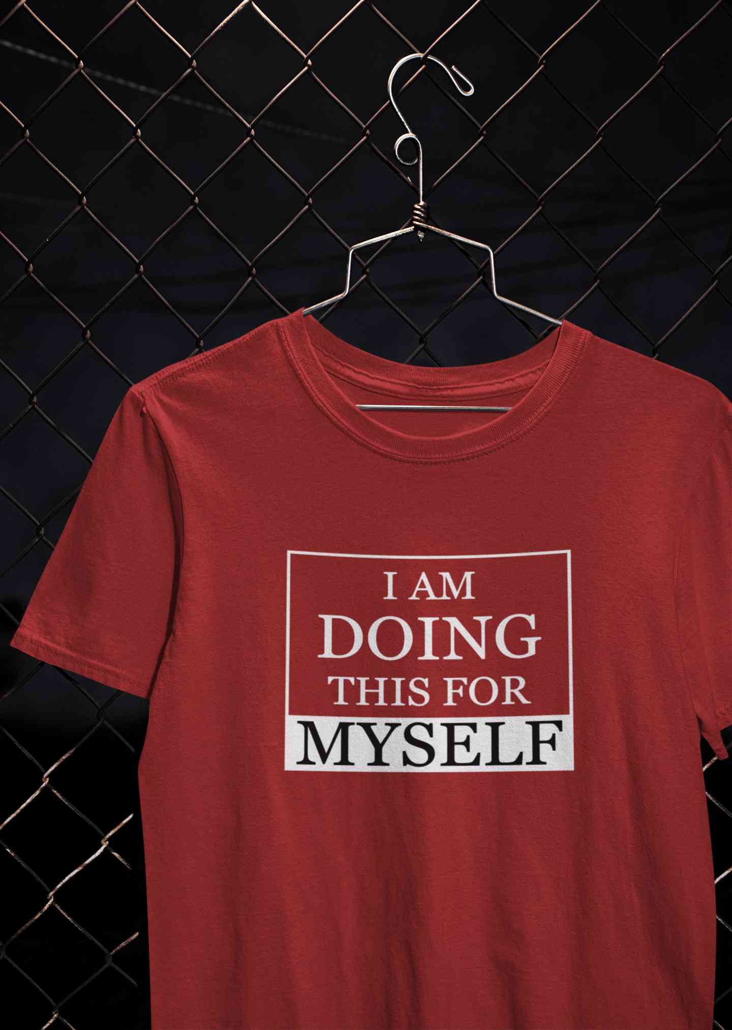 I am Doing This For Myself Typography Mens Half Sleeves T-shirt- FunkyTeesClub