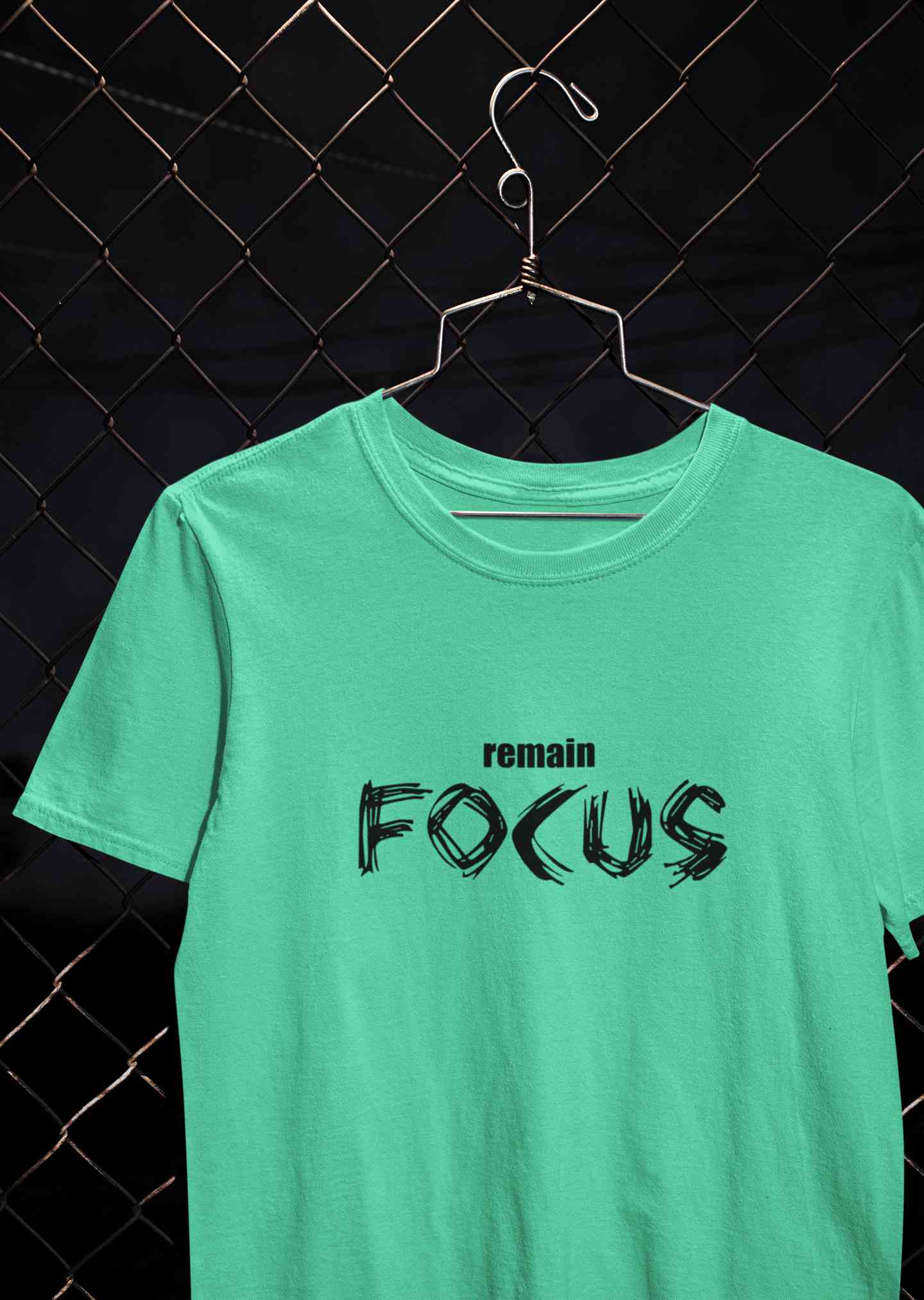Remain Focus Minimals  Mens Half Sleeves T-shirt- FunkyTeesClub