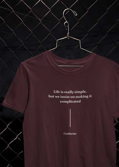 Life Is Really Simple Quotes Mens Half Sleeves T-shirt- FunkyTeesClub
