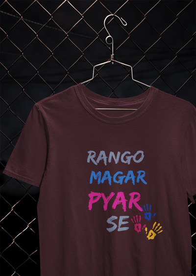 Rango Magar Pyaar Se Women Half Sleeves T-shirt- FunkyTeesClub