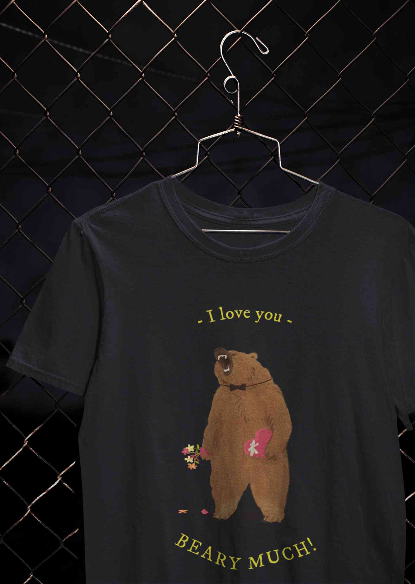 I Love You Beary Much Women Half Sleeves T-shirt- FunkyTeesClub