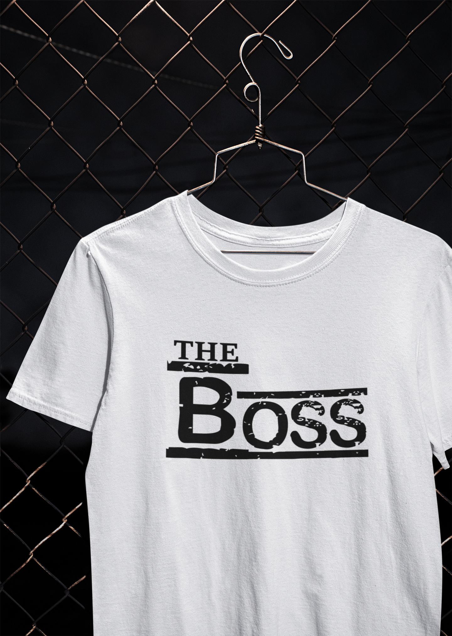 The Boss The Real Boss Couple Half Sleeves T-Shirts -FunkyTeesClub