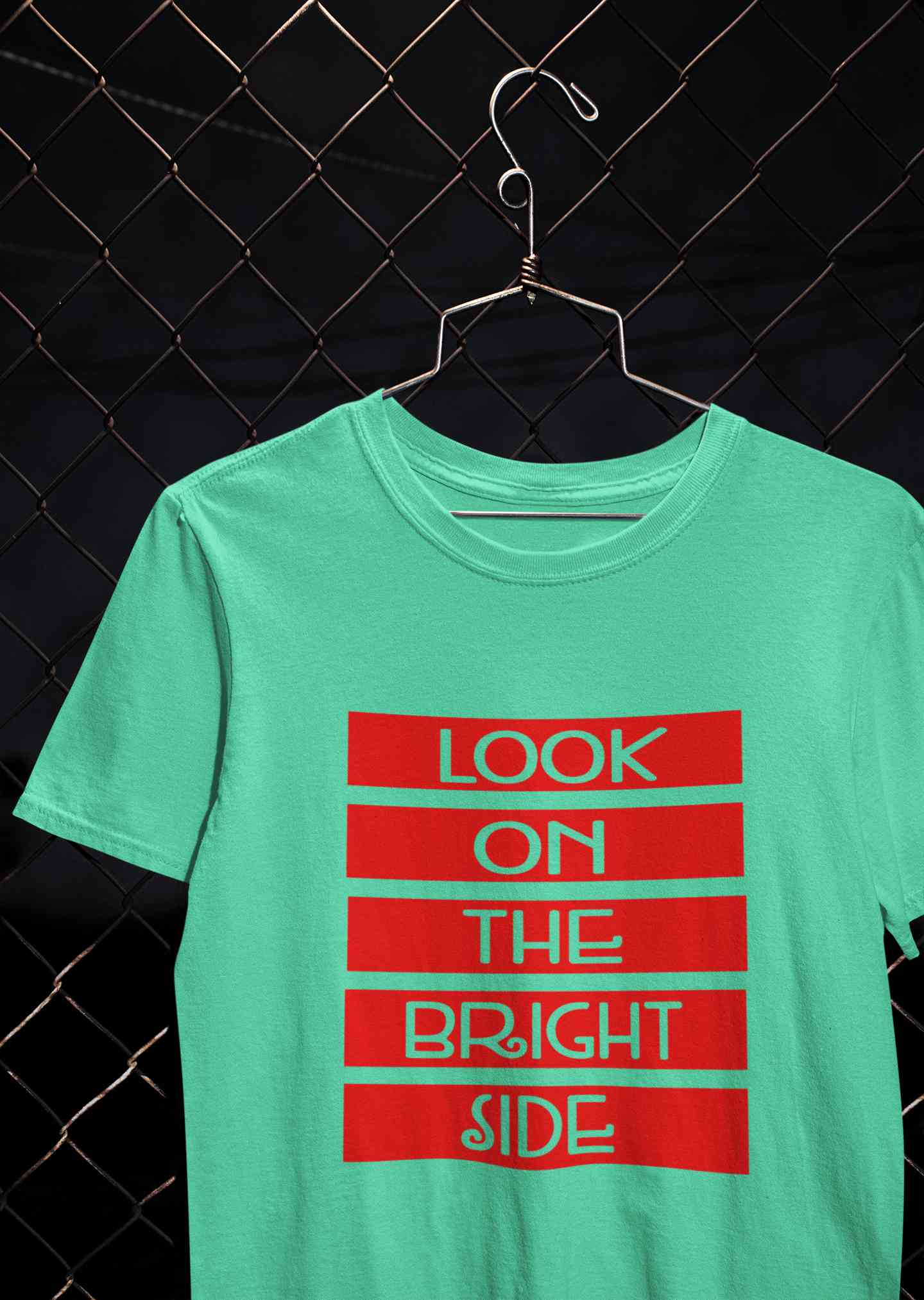Look On The Bright Side Mens Half Sleeves T-shirt- FunkyTeesClub