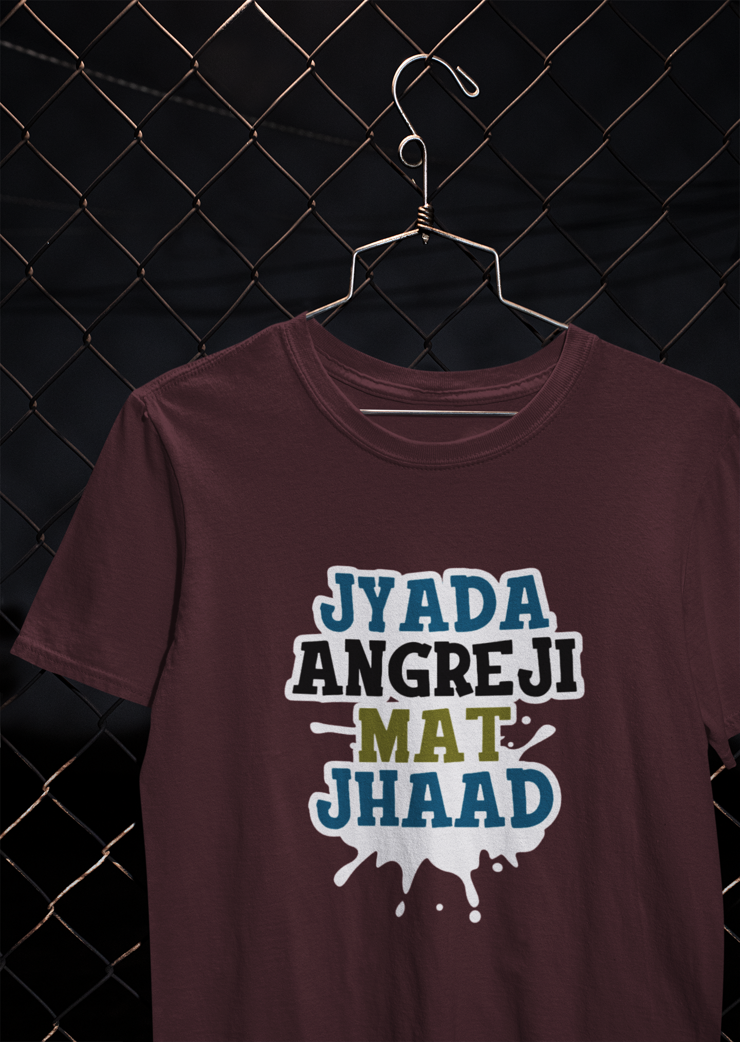 Angreji Mat Jhaad Desi Mens Half Sleeves T-shirt- FunkyTeesClub