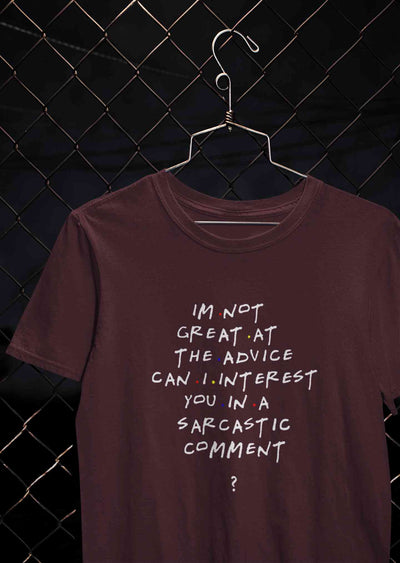 F.R.I.E.N.D.S Sarcastic Comment Chandler Women Half Sleeves T-shirt- FunkyTeesClub
