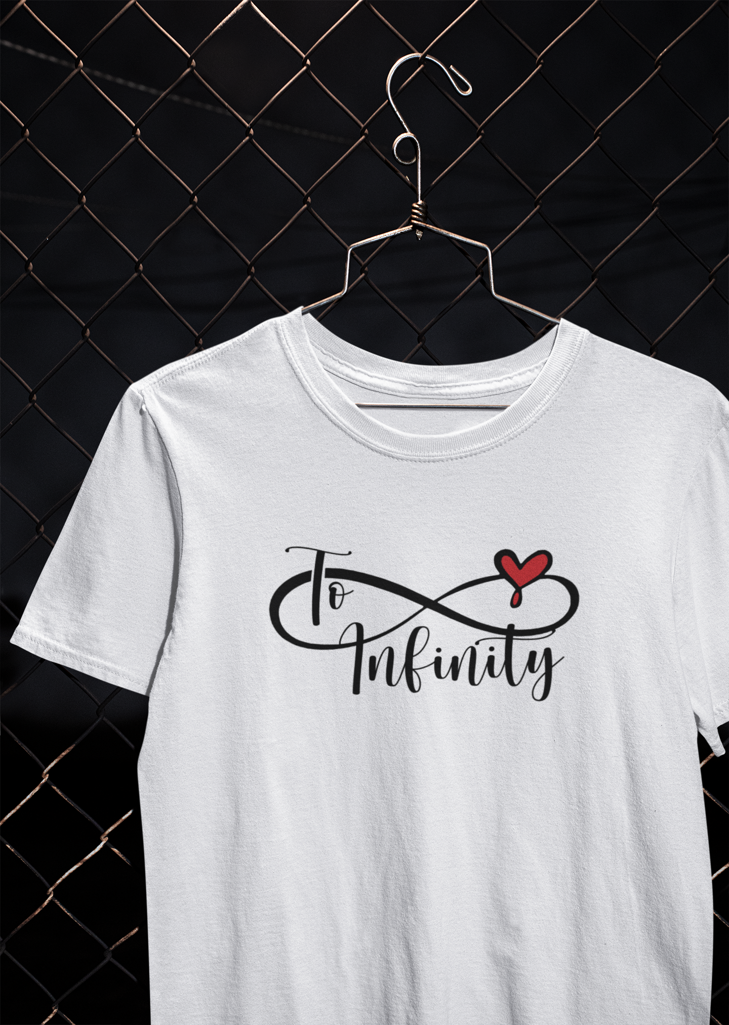 To Infinity Couple Half Sleeves T-Shirts -FunkyTeesClub