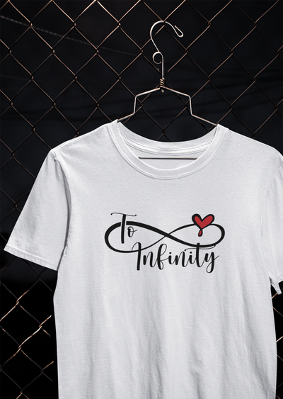 To Infinity Couple Half Sleeves T-Shirts -FunkyTeesClub