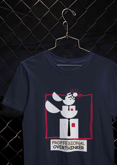 Professional Overthinker Mens Half Sleeves T-shirt- FunkyTeesClub
