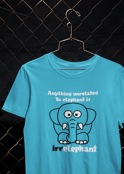 Irrelephant Funny Mens Half Sleeves T-shirt- FunkyTeesClub