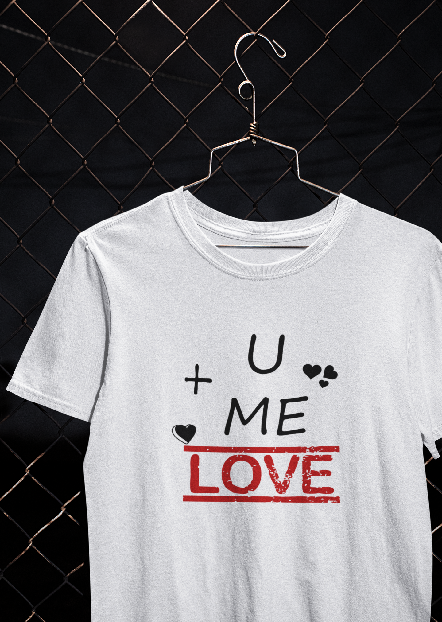 U Plus Me Couple Half Sleeves T-Shirts -FunkyTeesClub