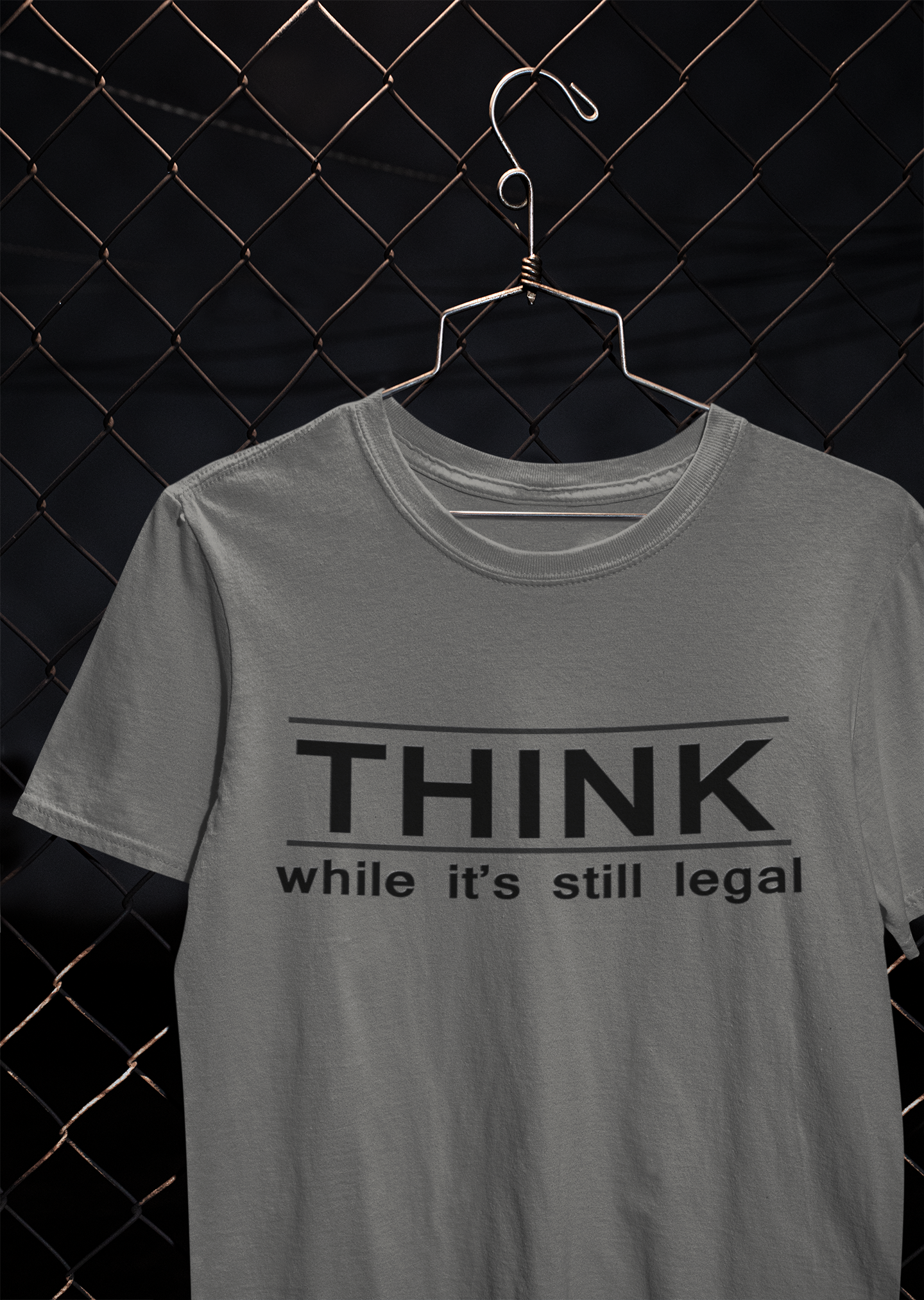 Think While Its Still Legal Anti Government Mens Half Sleeves T-shirt- FunkyTeesClub