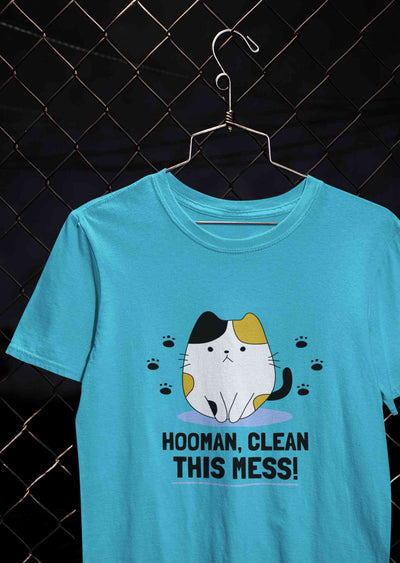 Human Clean This Mess Funny Mens Half Sleeves T-shirt- FunkyTeesClub