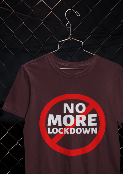 No More Lockdown Anti Government Women Half Sleeves T-shirt- FunkyTeesClub