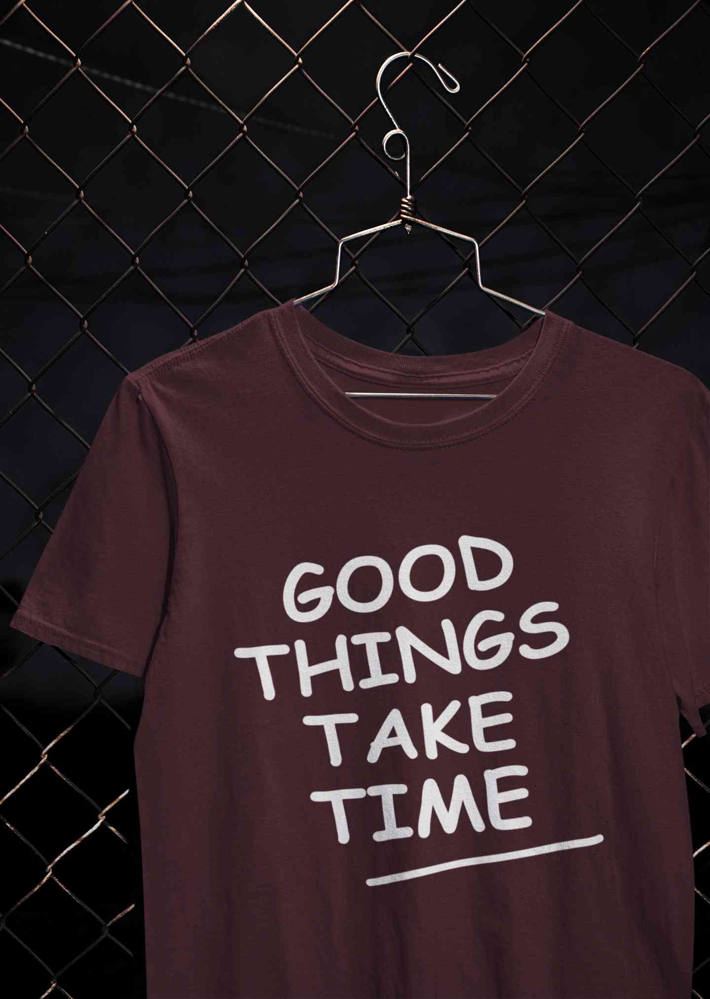 Good Things Take Time Mens Half Sleeves T-shirt- FunkyTeesClub