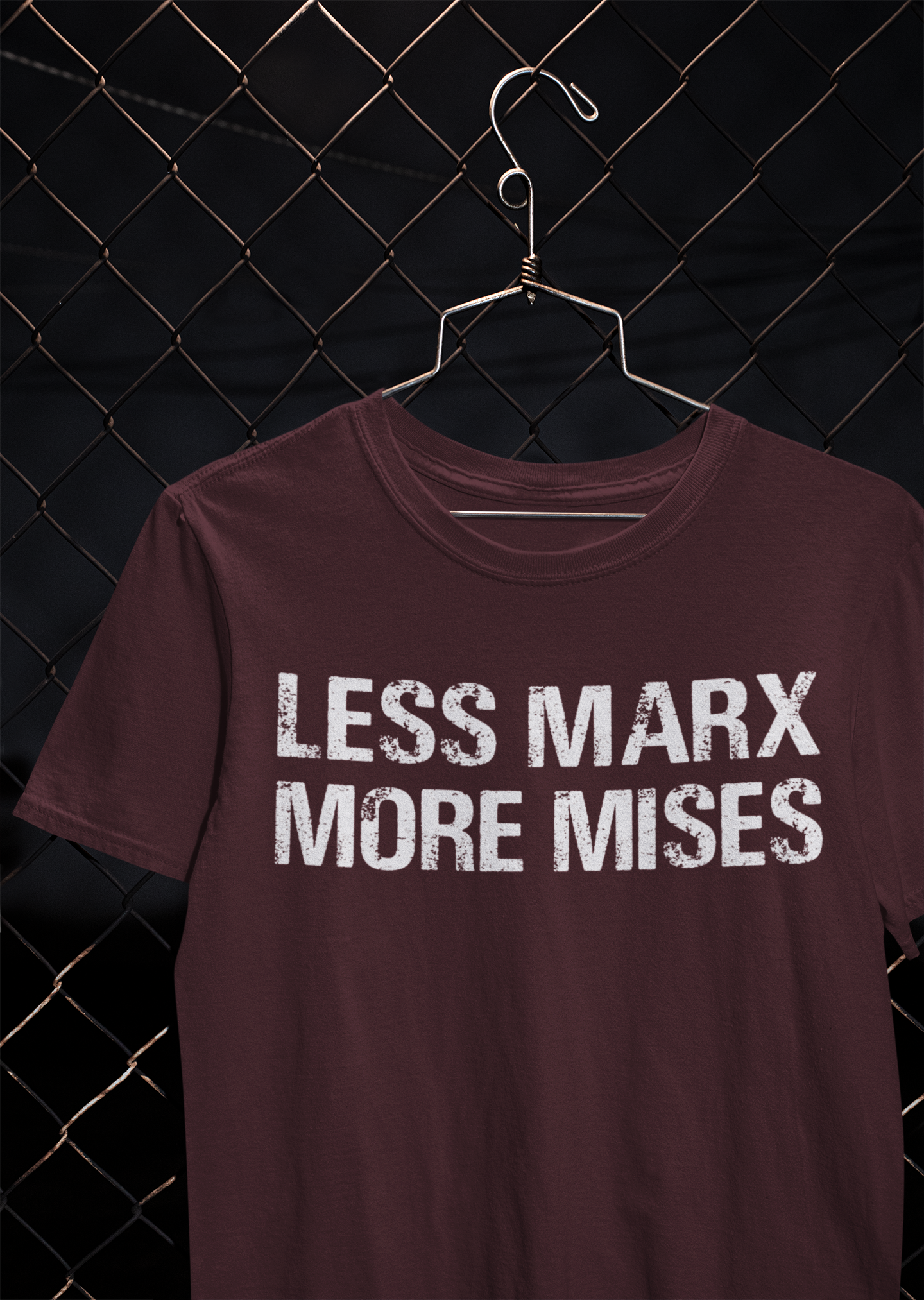 Libertarian Anti Socialist Less Marx More Mises Anti Government Women Half Sleeves T-shirt- FunkyTeesClub