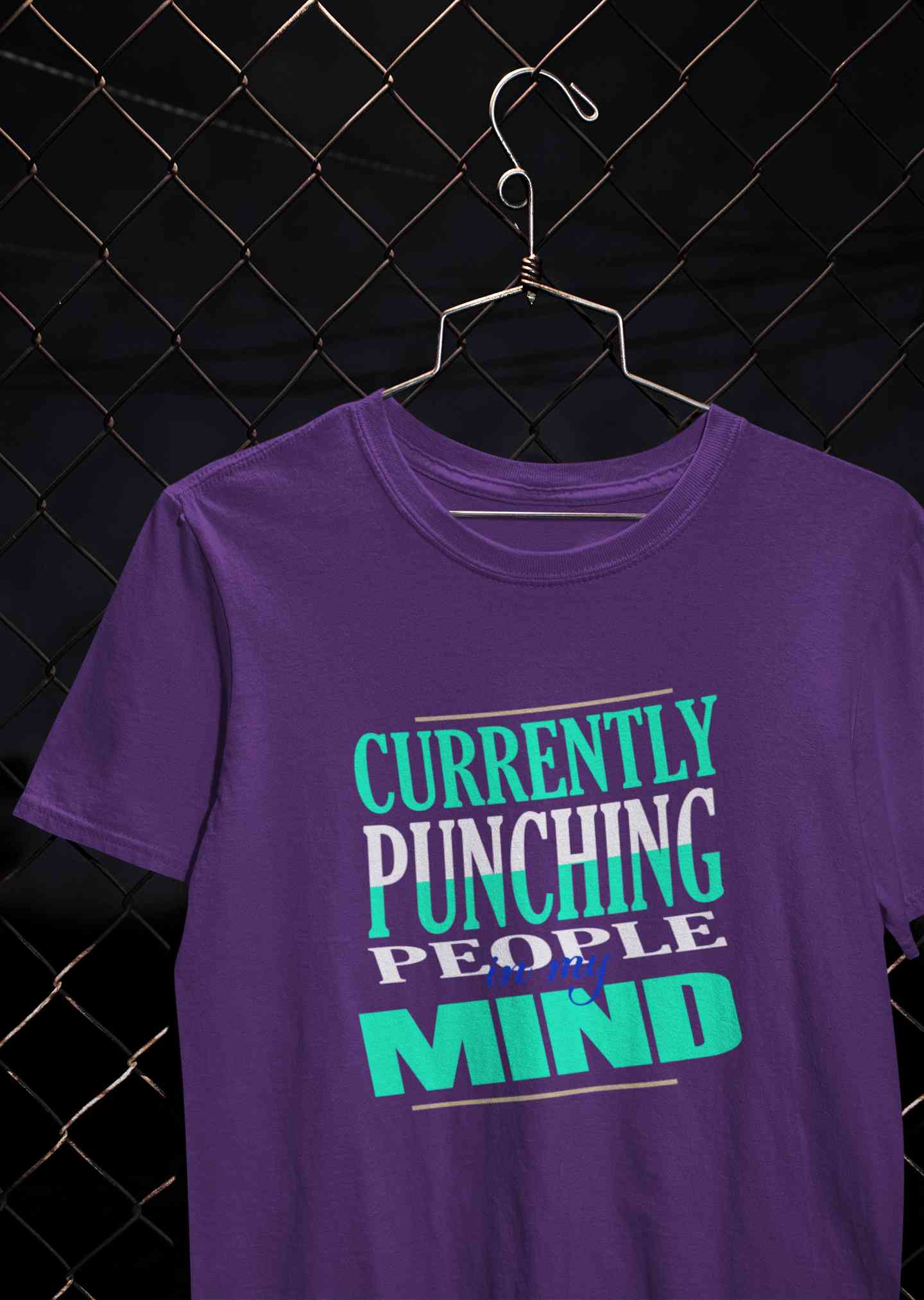 Punching People Mens Half Sleeves T-shirt- FunkyTeesClub