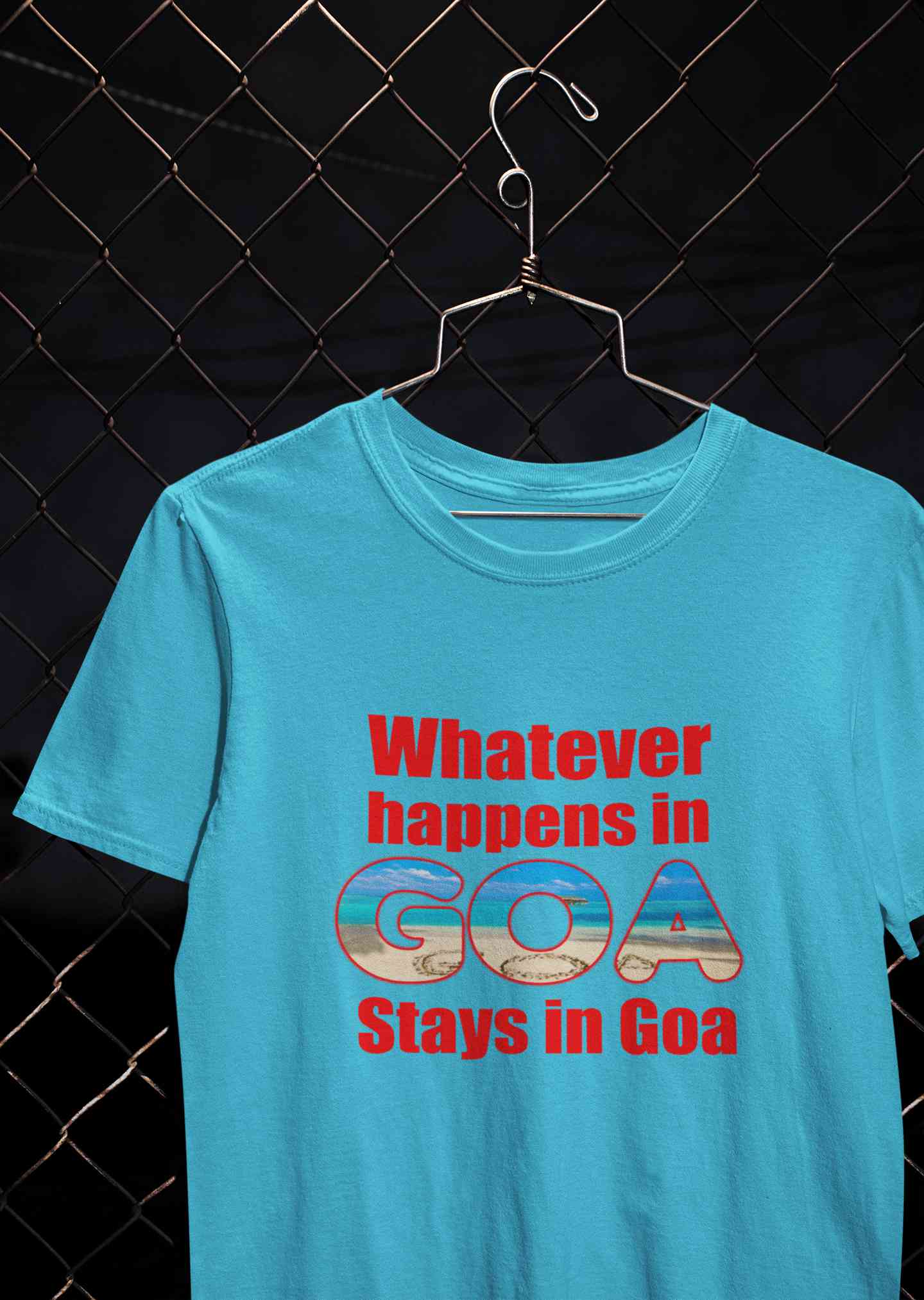 Whatever happens In Goa Stays In Goa Mens Half Sleeves T-shirt- FunkyTeesClub