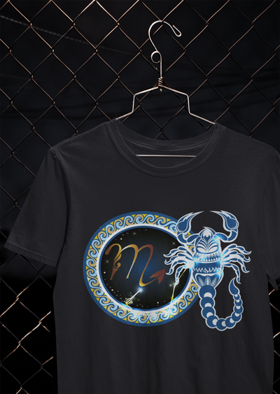 Scorpio Zodiac Sign Mens Half Sleeves T-shirt- FunkyTeesClub