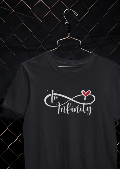 To Infinity Couple Half Sleeves T-Shirts -FunkyTeesClub